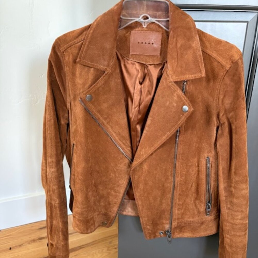 Brown Suede Moto Jacket